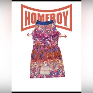 Black Halo floral print sheath Shanna Mini Dress